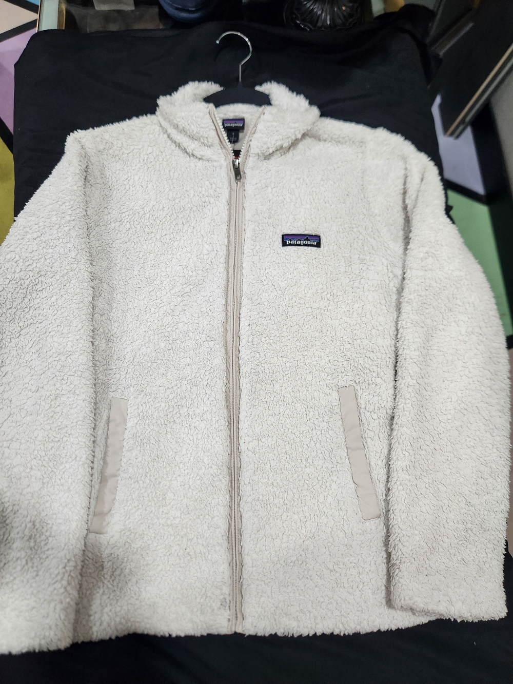 Patagonia Cream Full-Zip Fleece Jacket